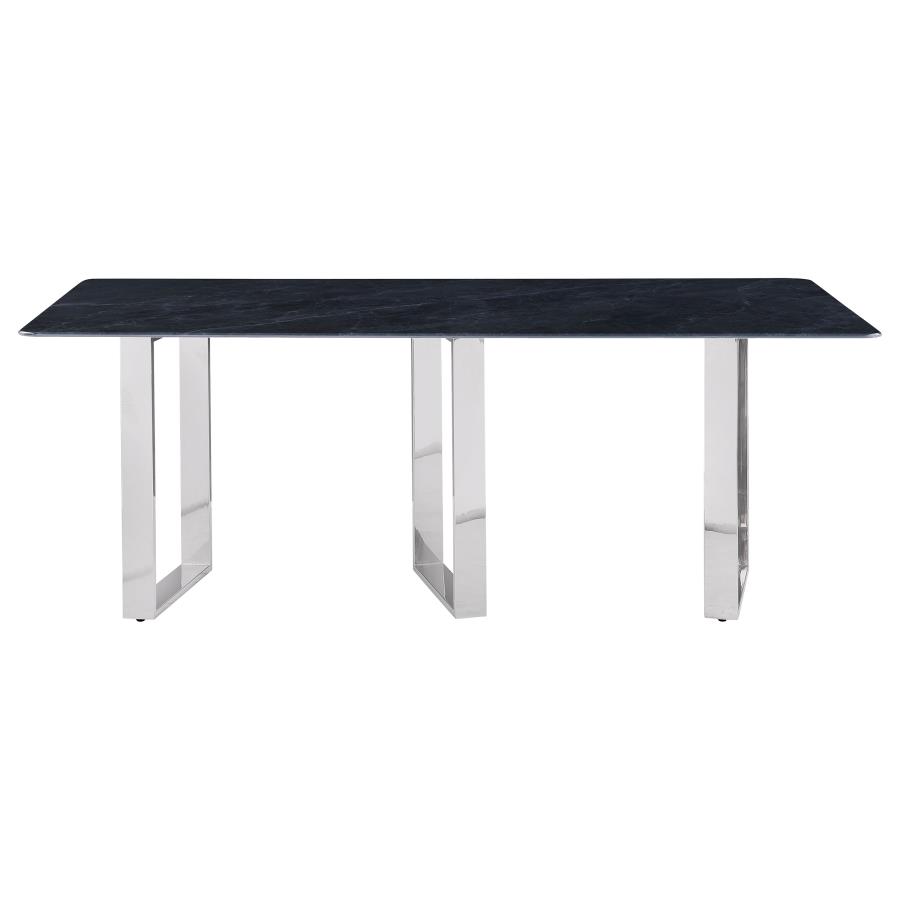 (image for) Desden 79-inch Rectangular Sintered Stone Dining Table Grey