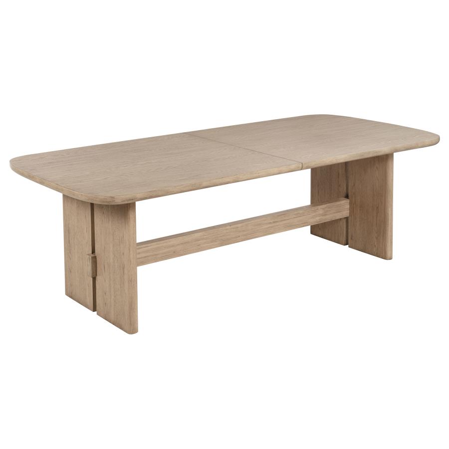 (image for) Kailani 110-inch Rectangular Wood Dining Table Beige Oak