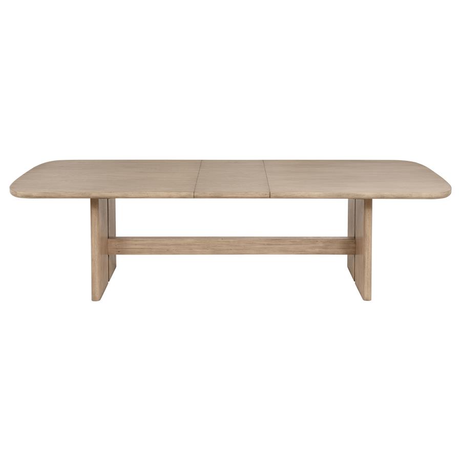 (image for) Kailani 110-inch Rectangular Wood Dining Table Beige Oak