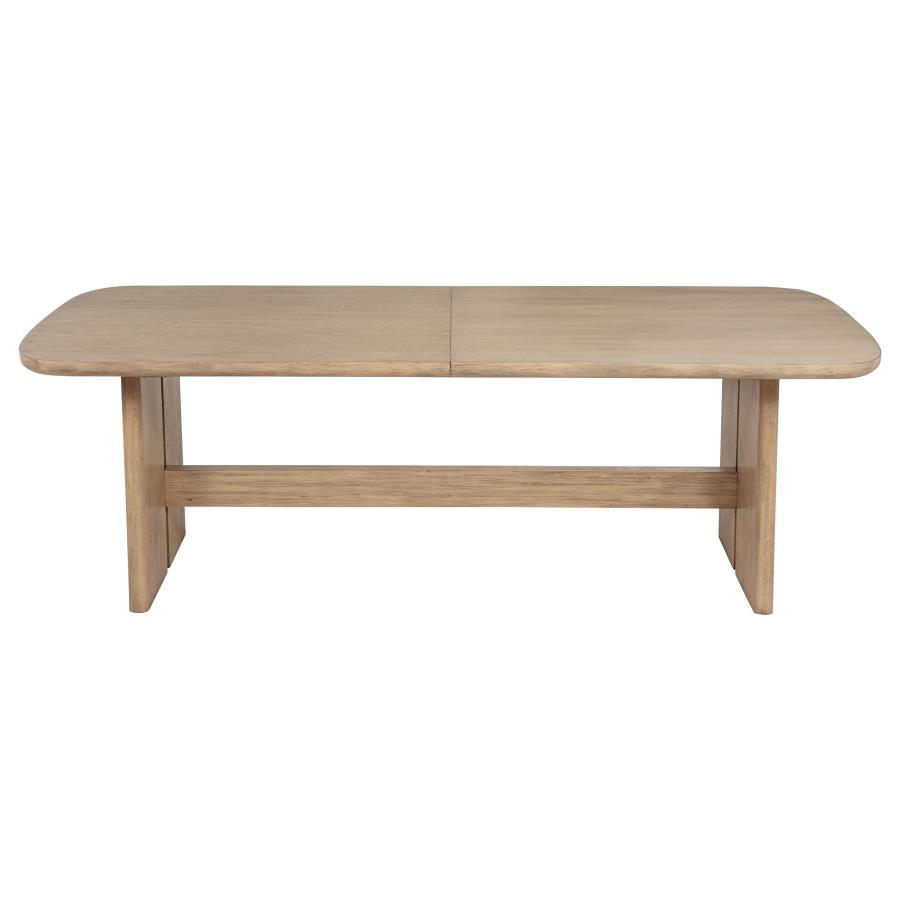 (image for) Kailani 110-inch Rectangular Wood Dining Table Beige Oak