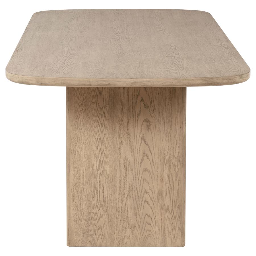 (image for) Kailani Cane Counter Height Storage Dining Table Beige Oak