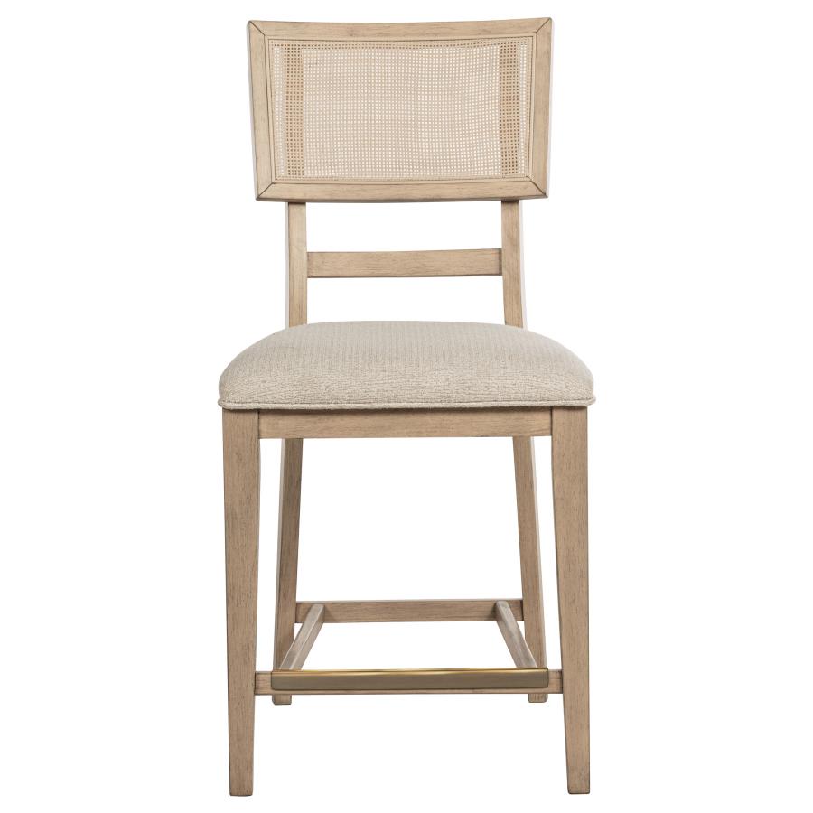 (image for) Kailani Radio Weave Cane Counter Dining Side Chair Beige Oak