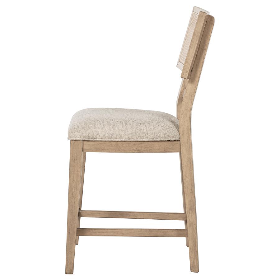 (image for) Kailani Radio Weave Cane Counter Dining Side Chair Beige Oak