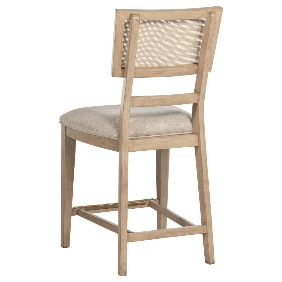 (image for) Kailani Radio Weave Cane Counter Dining Side Chair Beige Oak