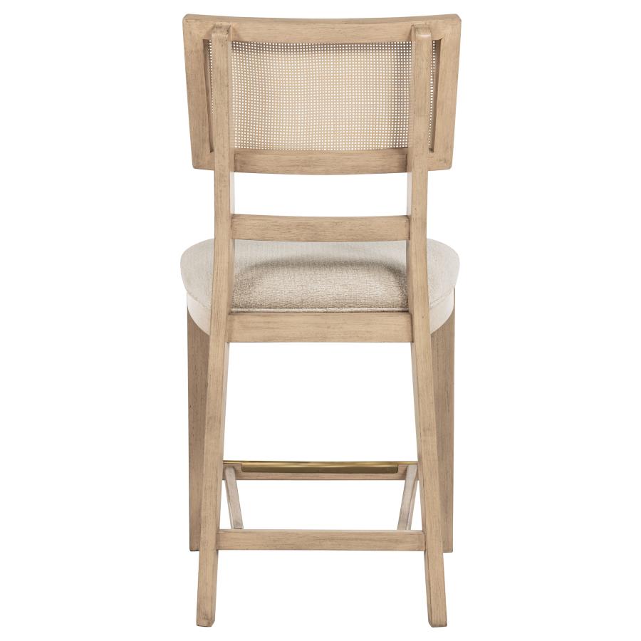 (image for) Kailani Radio Weave Cane Counter Dining Side Chair Beige Oak