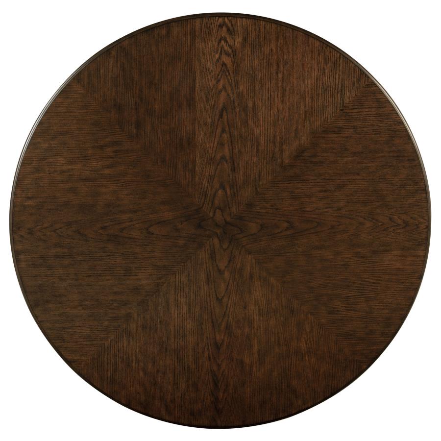 (image for) Landon 5-piece 60-inch Round Dining Table Set Rich Brown