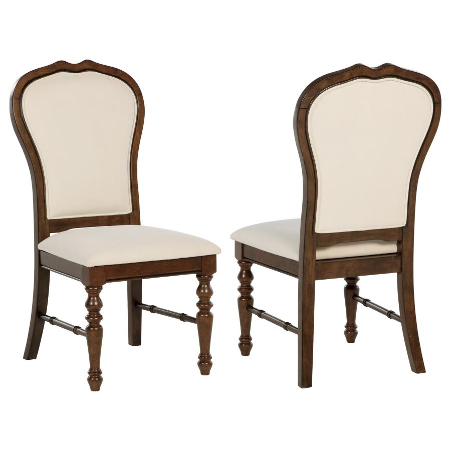 (image for) Landon Upholstered Dining Side Chair Rich Brown (Set of 2)