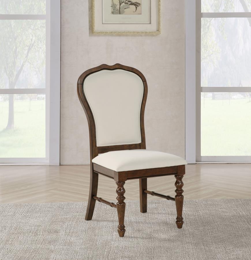 (image for) Landon Upholstered Dining Side Chair Rich Brown (Set of 2)