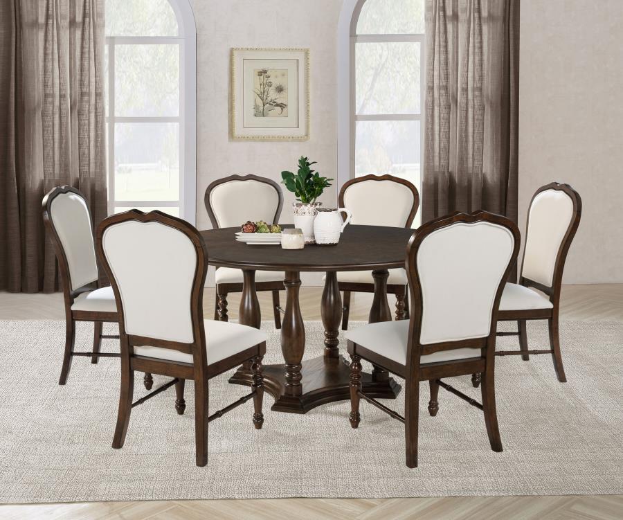 (image for) Landon Upholstered Dining Side Chair Rich Brown (Set of 2)