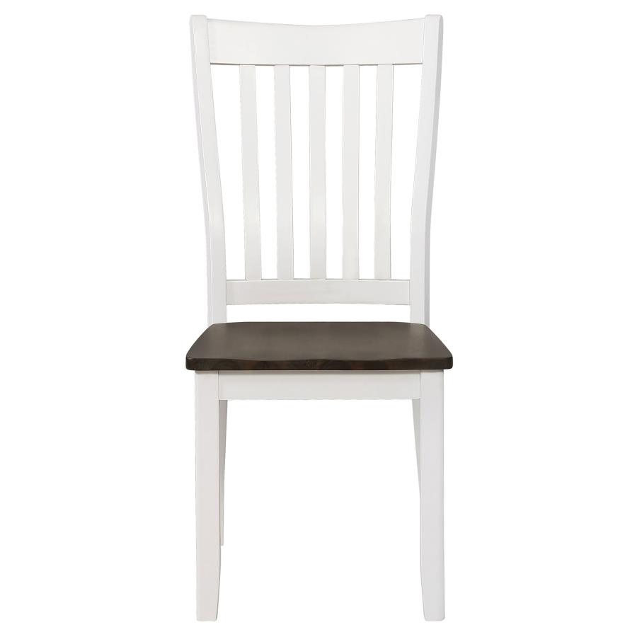 (image for) Kingman Wood Dining Side Chair Distressed White (Set of 2)