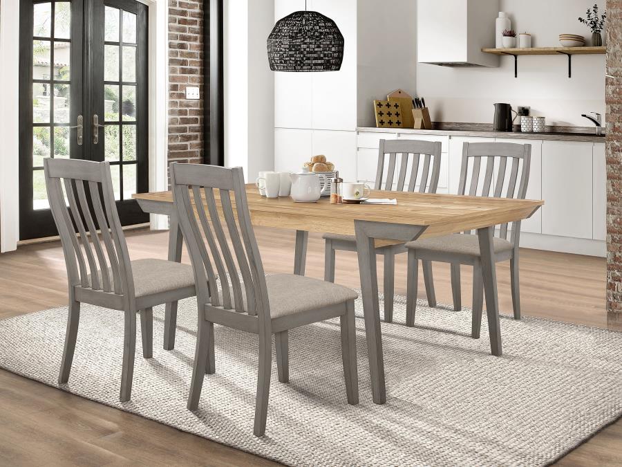 (image for) Nogales 5-piece Rectangular Dining Table Set Coastal Grey - Click Image to Close