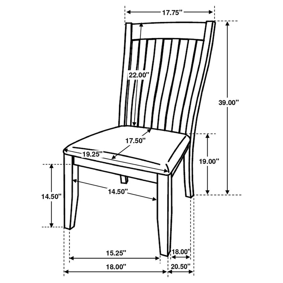 (image for) Nogales Wood Dining Side Chair Coastal Grey (Set of 2)