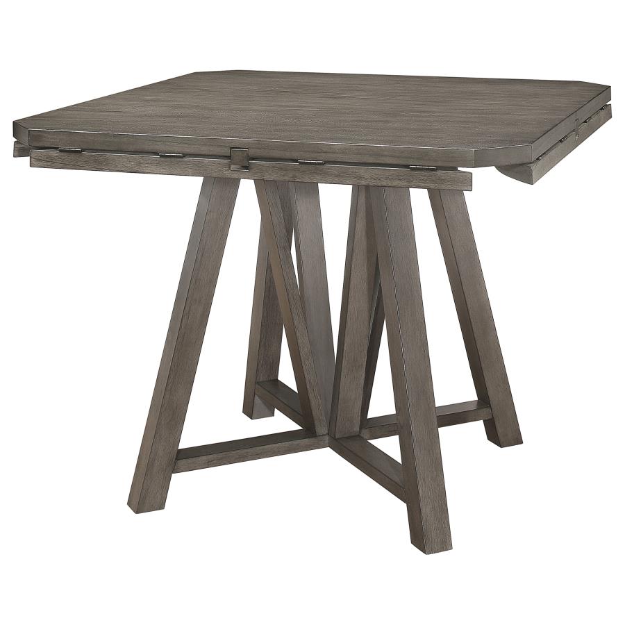 (image for) Athens Round 60-inch Drop Leaf Counter Dining Table Grey