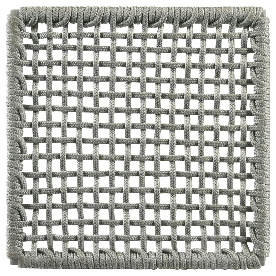 (image for) Nakia Woven Rope Counter Chair with Cushion Grey (Set of 2)