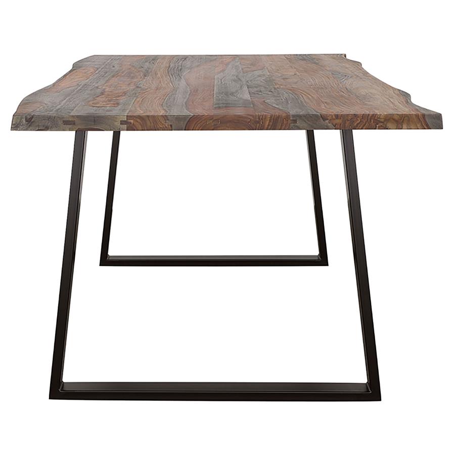 (image for) Ditman 80-inch Live Edge Dining Table Grey Sheesham