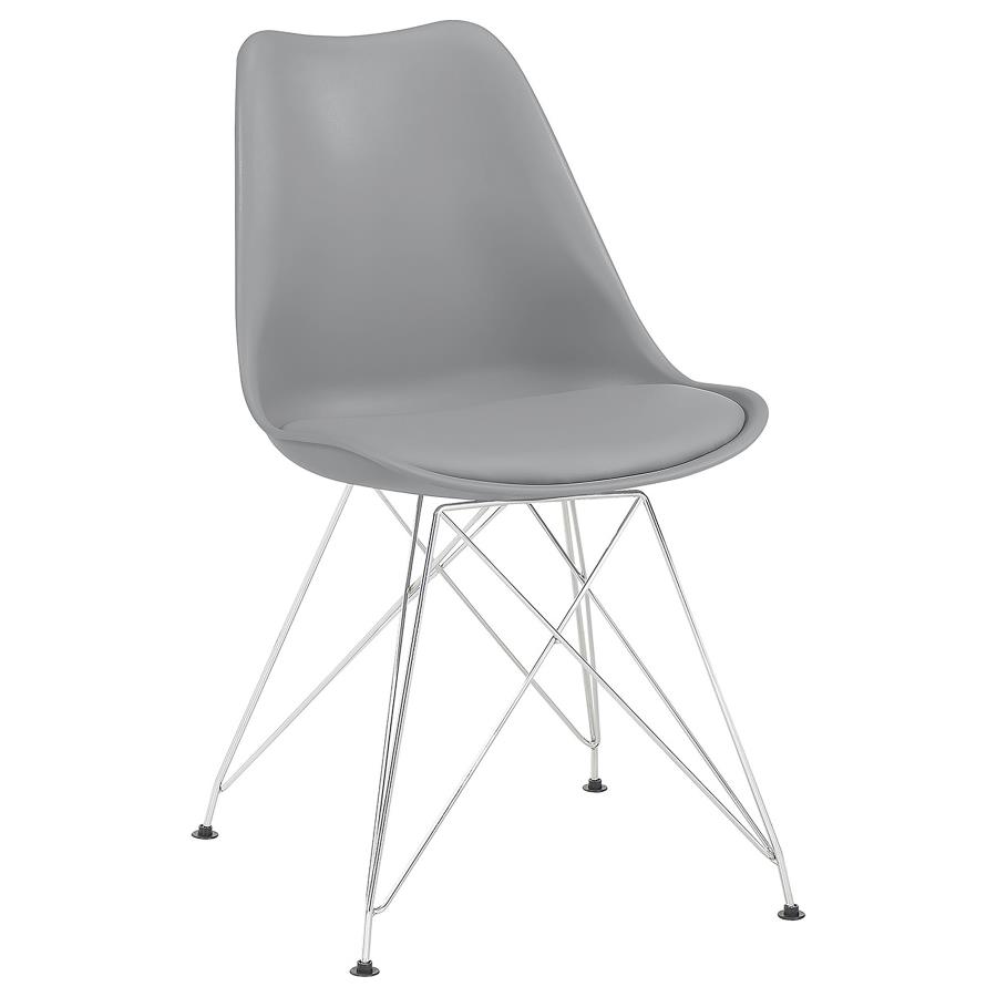 (image for) Juniper Polypropylene Dining Side Chair Grey (Set of 2)