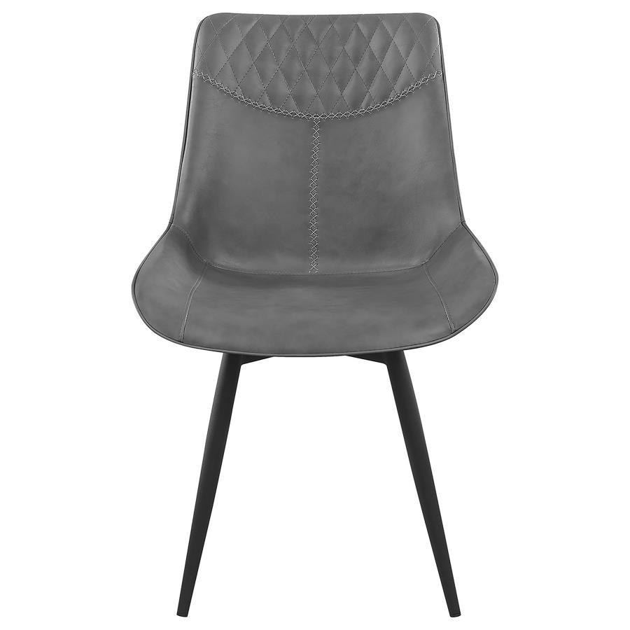 (image for) Brassie Upholstered Swivel Dining Side Chair Grey (Set of 2)