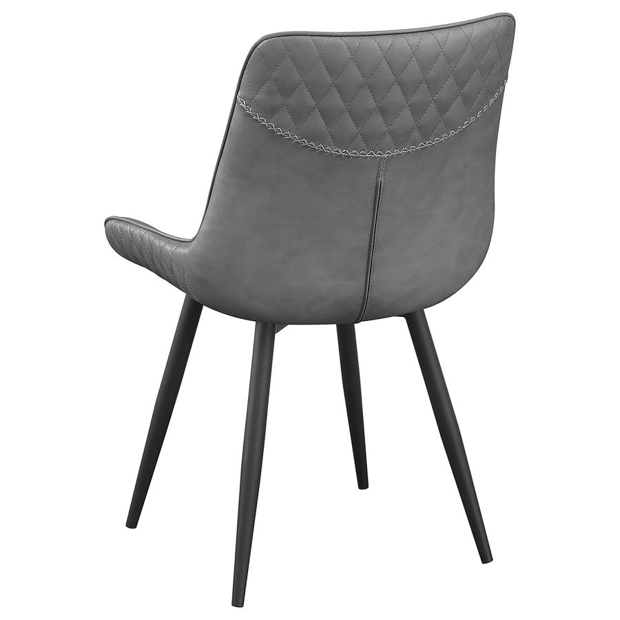 (image for) Brassie Upholstered Swivel Dining Side Chair Grey (Set of 2)