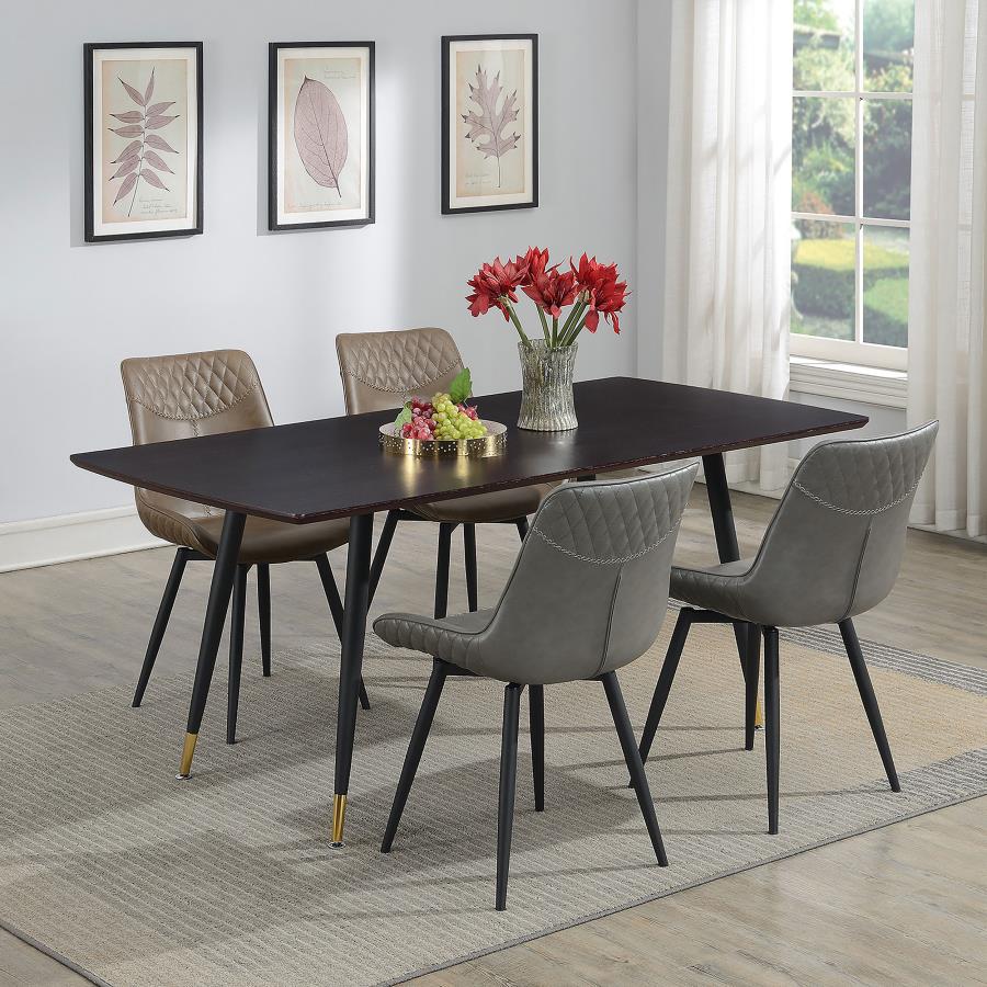 (image for) Brassie Upholstered Swivel Dining Side Chair Grey (Set of 2)