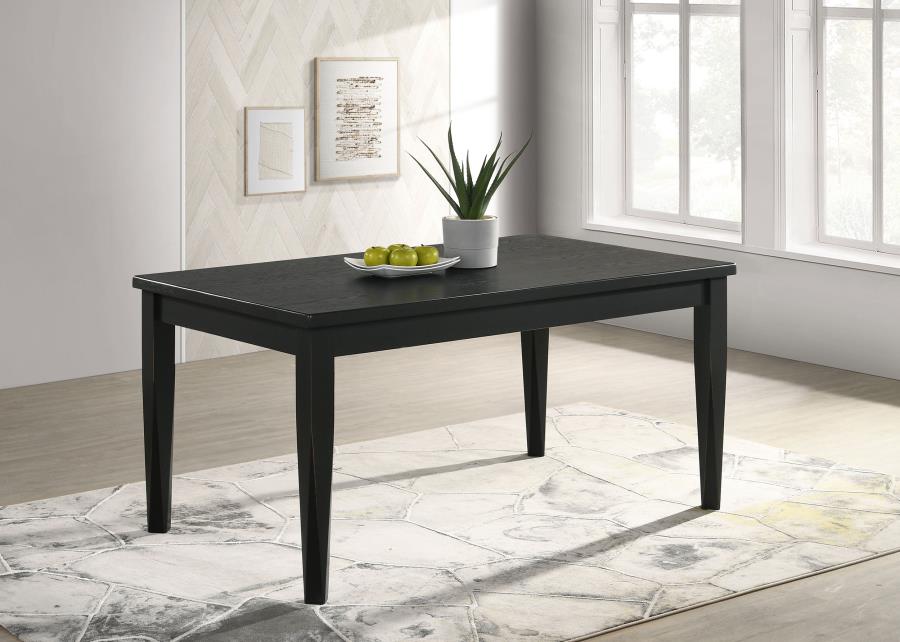 (image for) Appleton Rectangular 59-inch Dining Table Washed Black