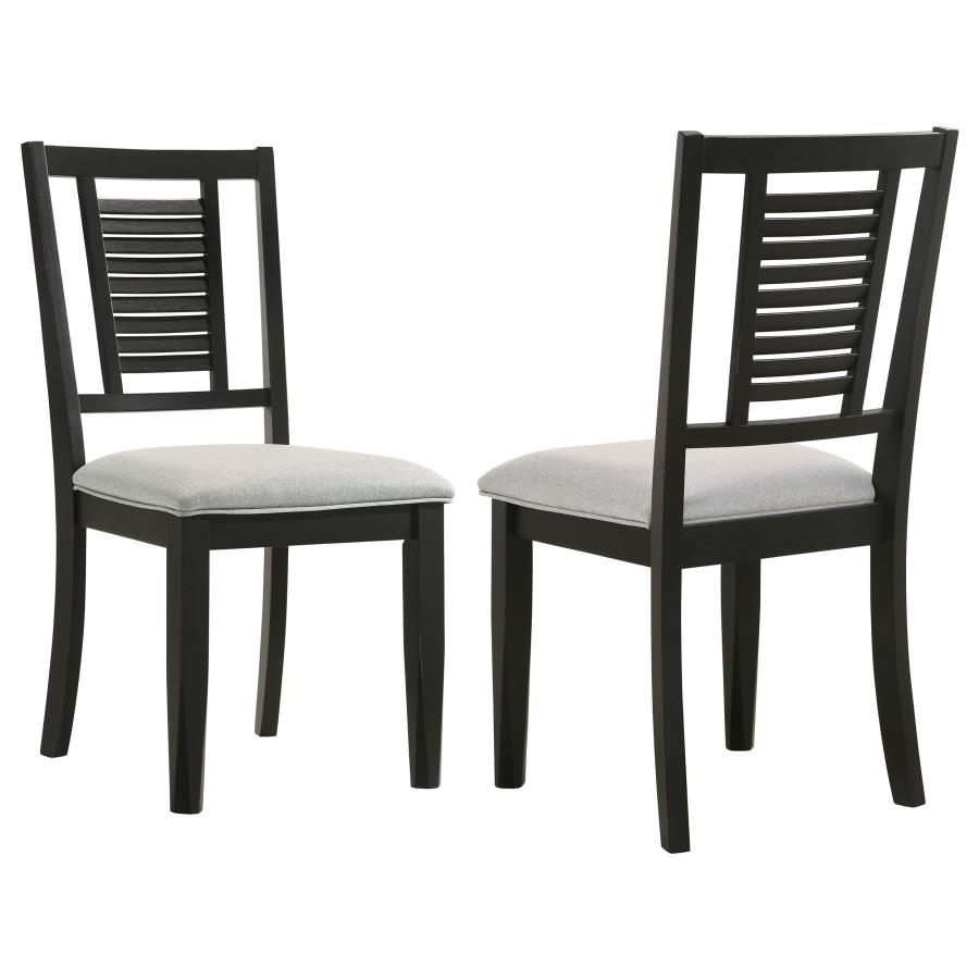 (image for) Appleton Wood Dining Side Chair Washed Black (Set of 2)