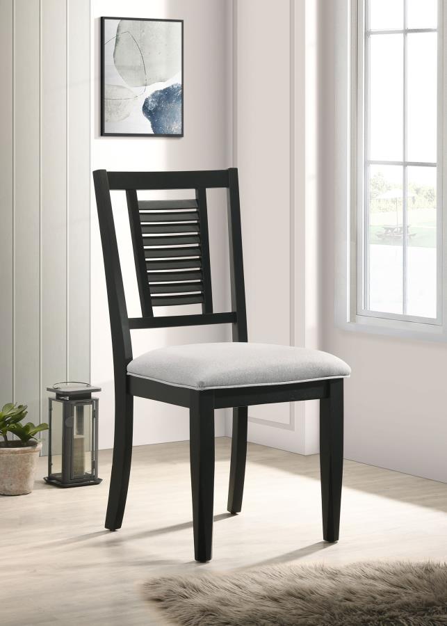 (image for) Appleton Wood Dining Side Chair Washed Black (Set of 2)