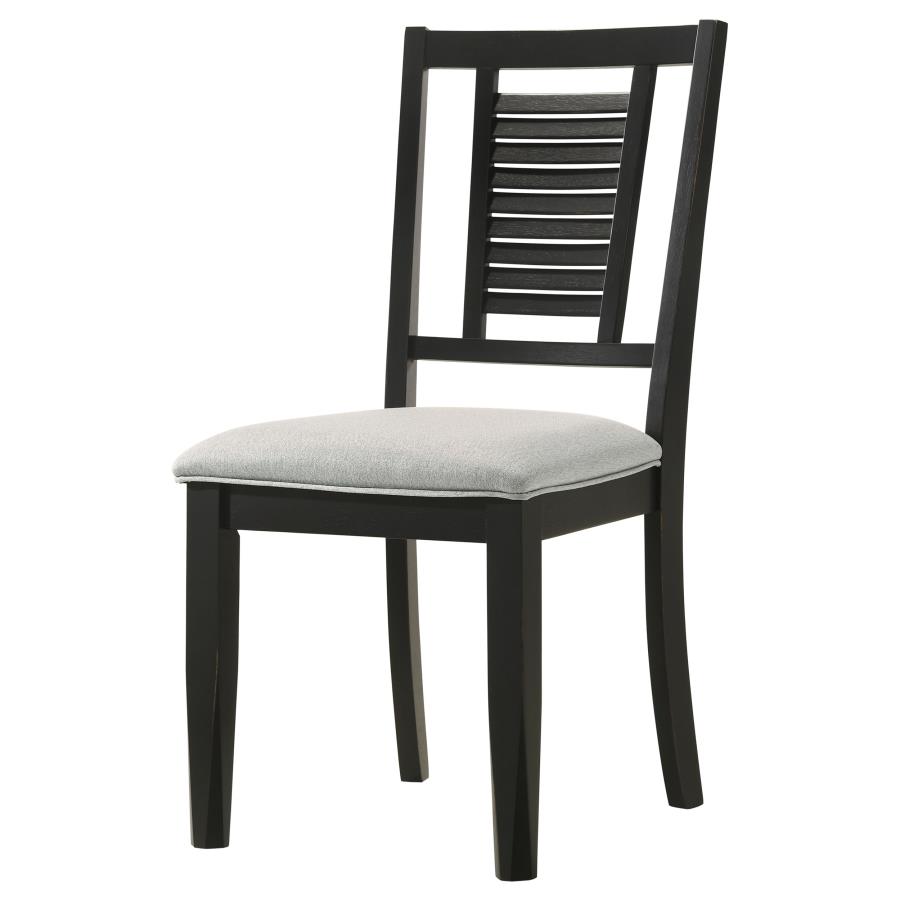 (image for) Appleton Wood Dining Side Chair Washed Black (Set of 2)