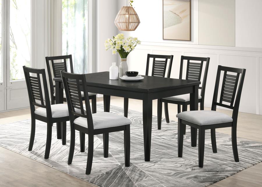 (image for) Appleton Wood Dining Side Chair Washed Black (Set of 2)