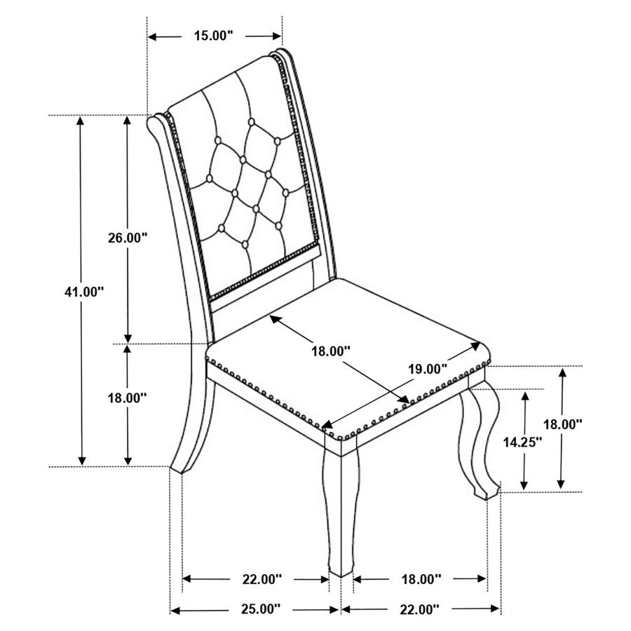 (image for) Brockway Upholstered Dining Chair Barley Brown (Set of 2)