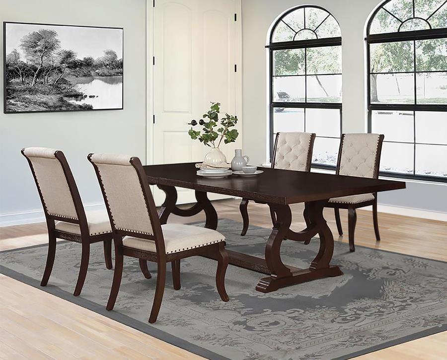 (image for) Brockway 5-piece Extension Leaf Dining Set Antique Java