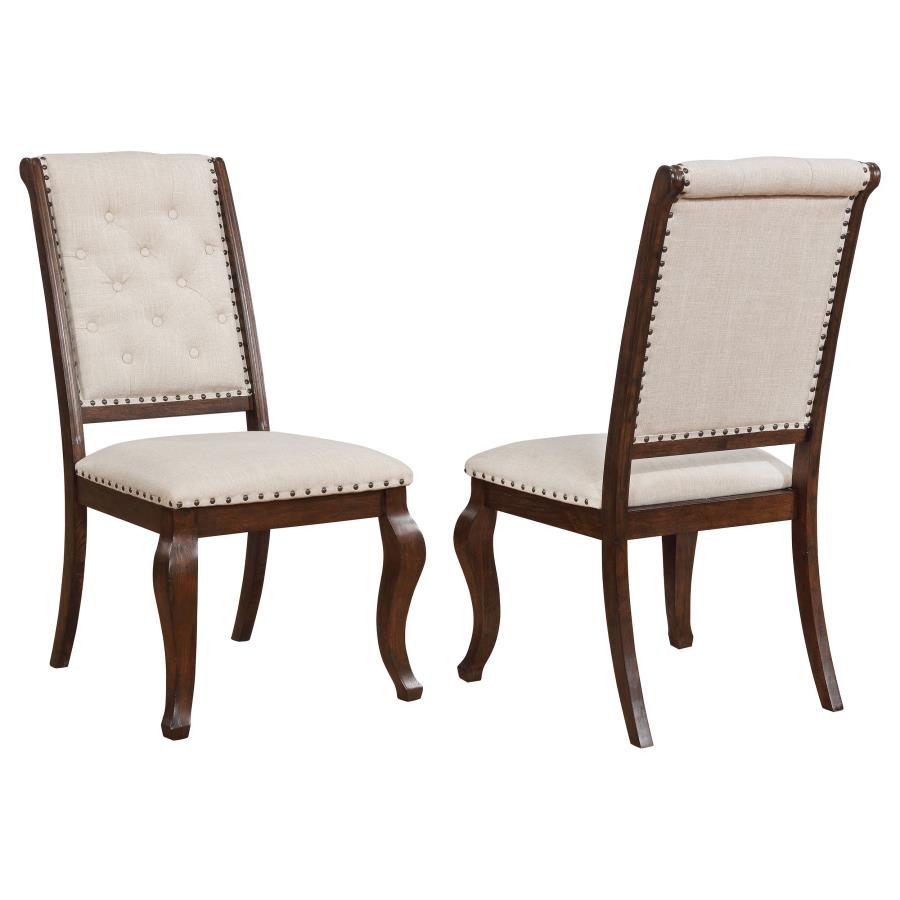 (image for) Brockway Upholstered Dining Chair Barley Java (Set of 2) - Click Image to Close