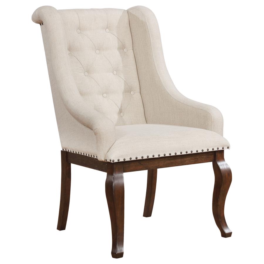 (image for) Brockway Upholstered Arm Chair Barley Java (Set of 2)