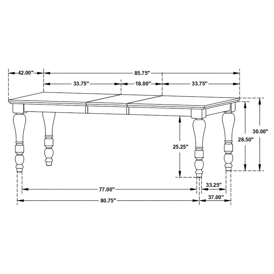 (image for) Madelyn 5-piece Rectangular Dining Table Set Coastal White