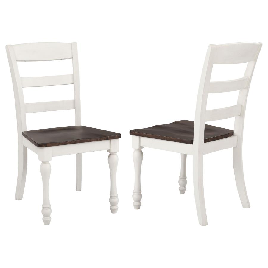 (image for) Madelyn Wood Dining Side Chair Coastal White (Set of 2)