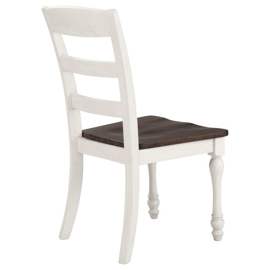 (image for) Madelyn Wood Dining Side Chair Coastal White (Set of 2)