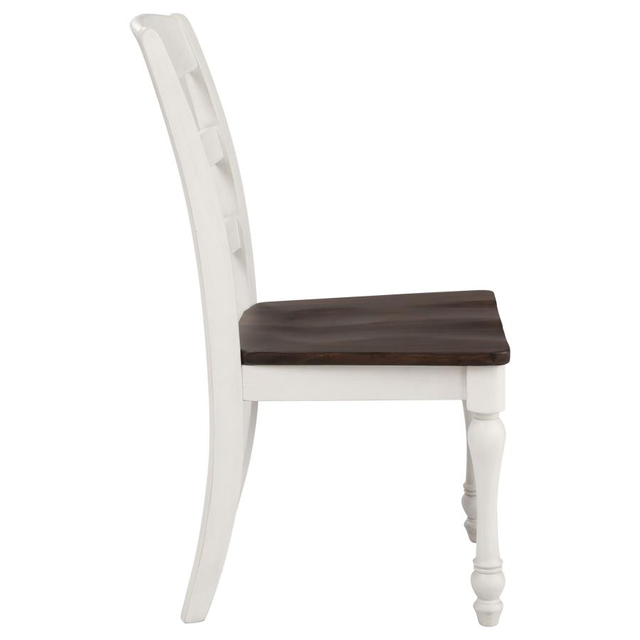 (image for) Madelyn Wood Dining Side Chair Coastal White (Set of 2)