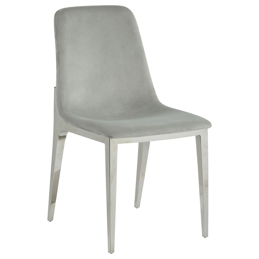 (image for) Irene Upholstered Dining Side Chair Light Grey (Set of 4)