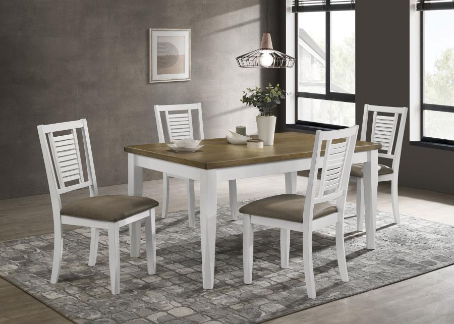 (image for) Appleton 5-piece Rectangular Dining Set Distressed White