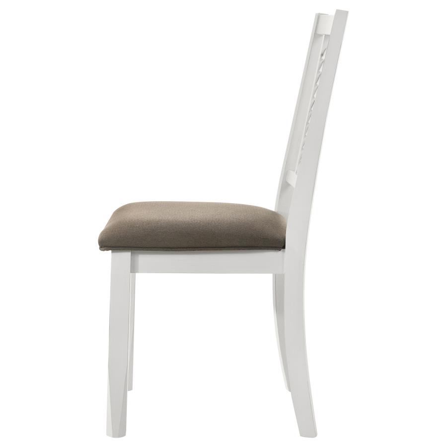 (image for) Appleton Wood Dining Side Chair Distressed White (Set of 2)