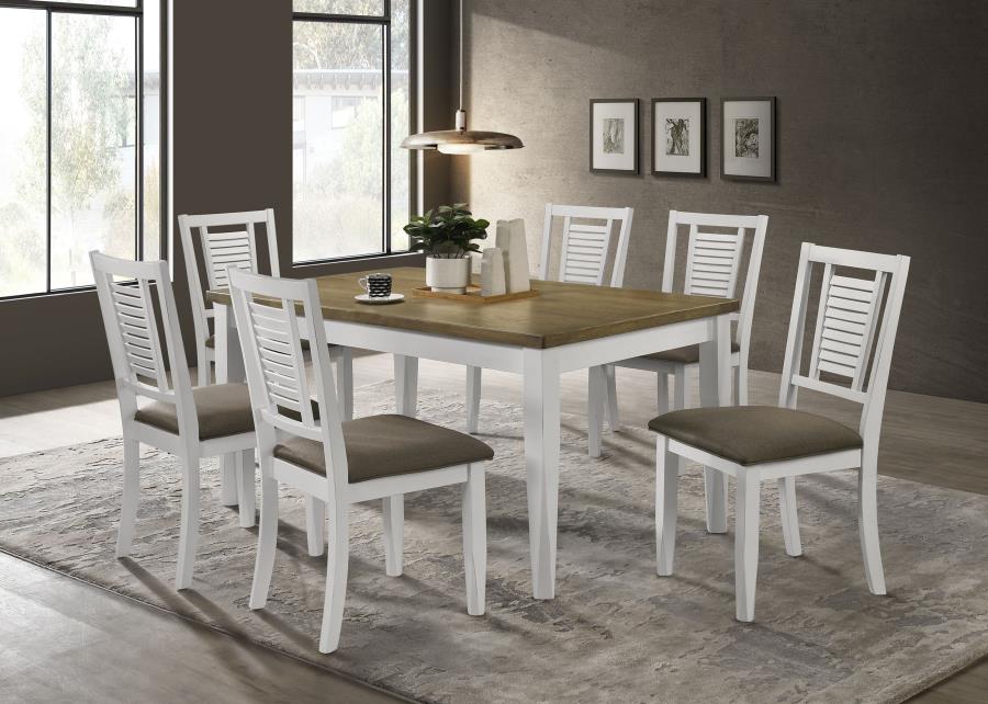 (image for) Appleton Wood Dining Side Chair Distressed White (Set of 2)