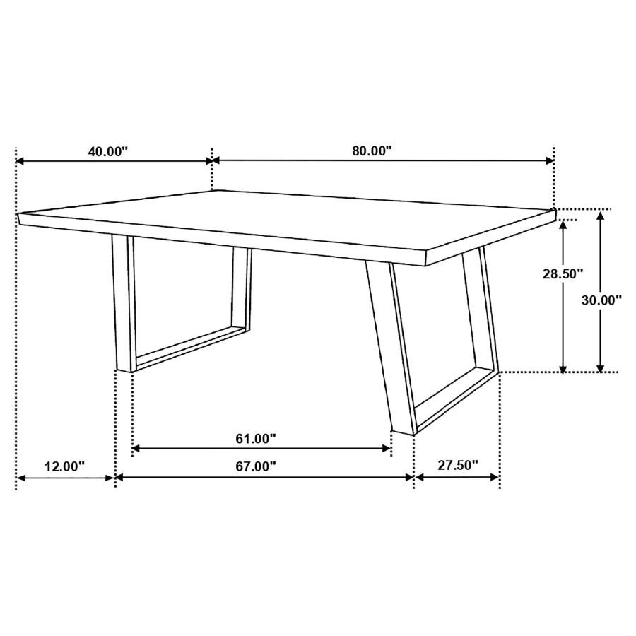 (image for) Misty 5-piece Rectangular Dining Set Sheesham and Camel