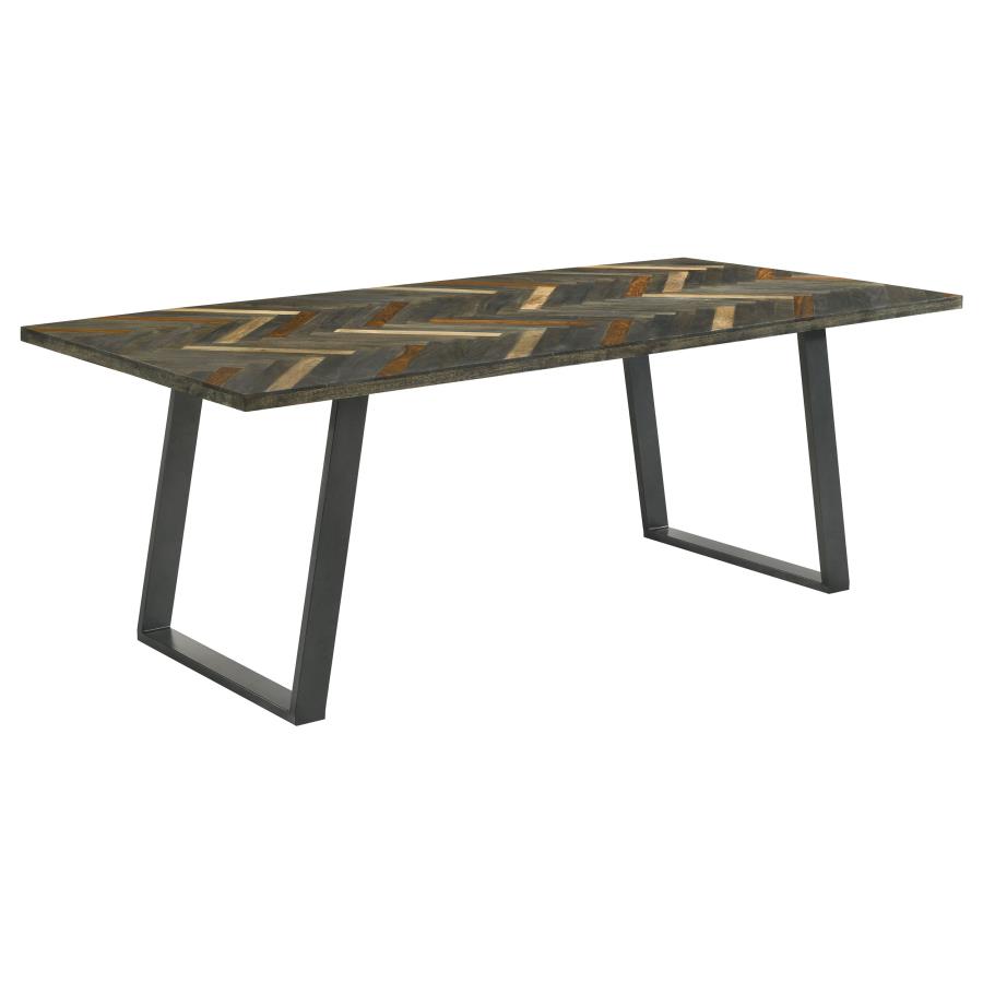 (image for) Misty 80-inch Solid Wood Dining Table Grey Sheesham