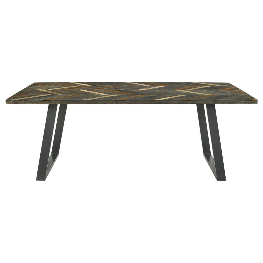 (image for) Misty 80-inch Solid Wood Dining Table Grey Sheesham