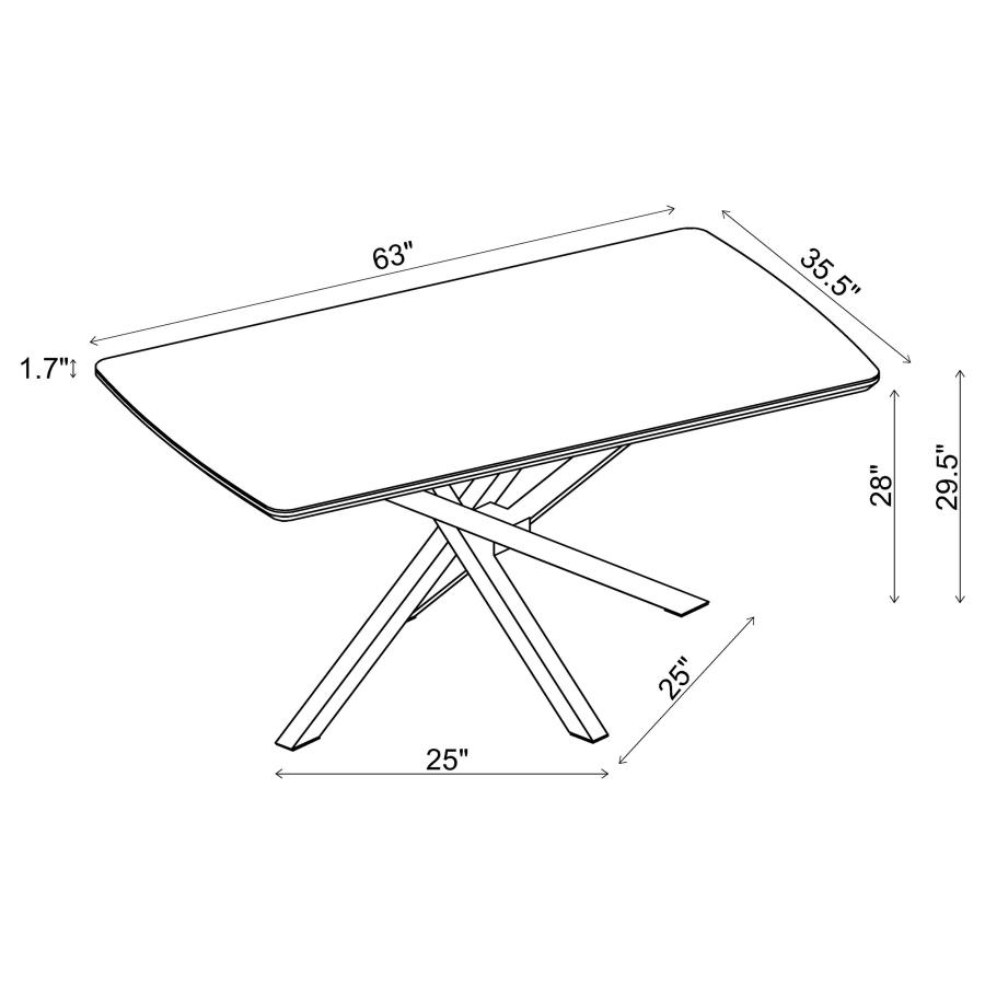 (image for) Paulita 63-inch Ceramic Dining Table White Ceramic