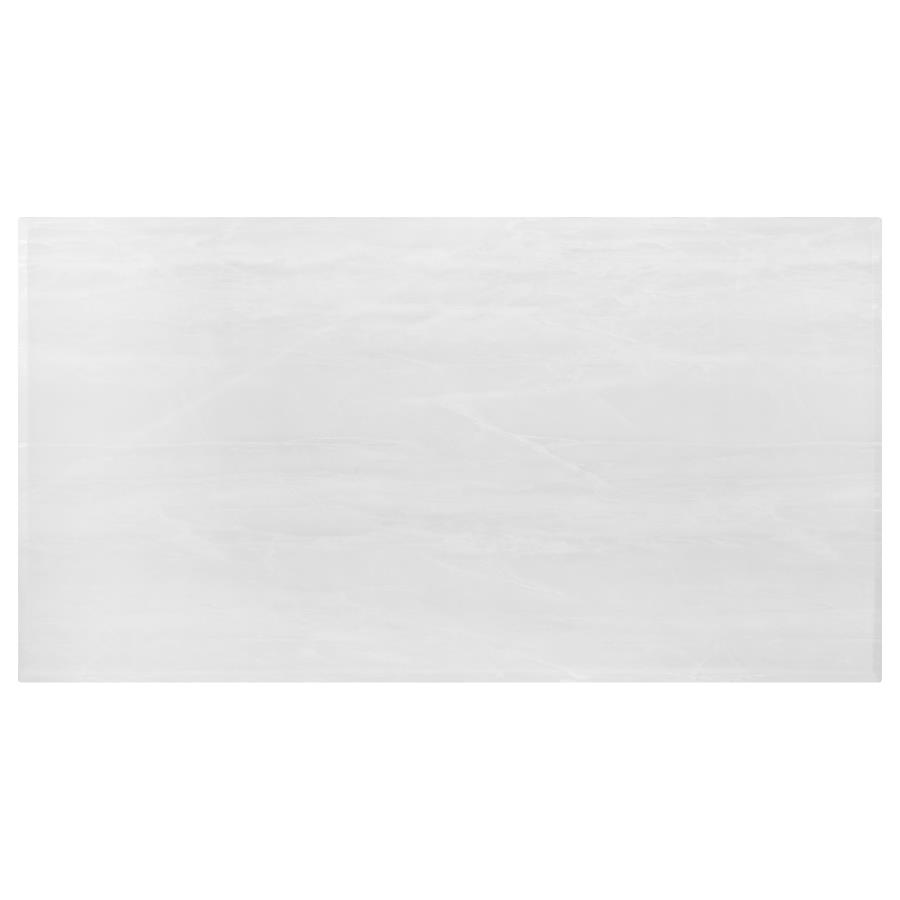 (image for) Kerwin Rectangular 71-inch Stone Top Dining Table White