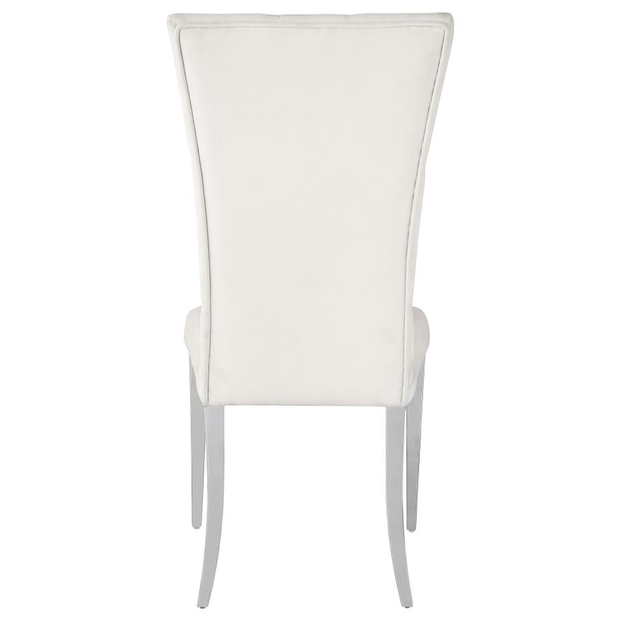 (image for) Kerwin Velvet Upholstered Dining Side Chair White (Set of 2)