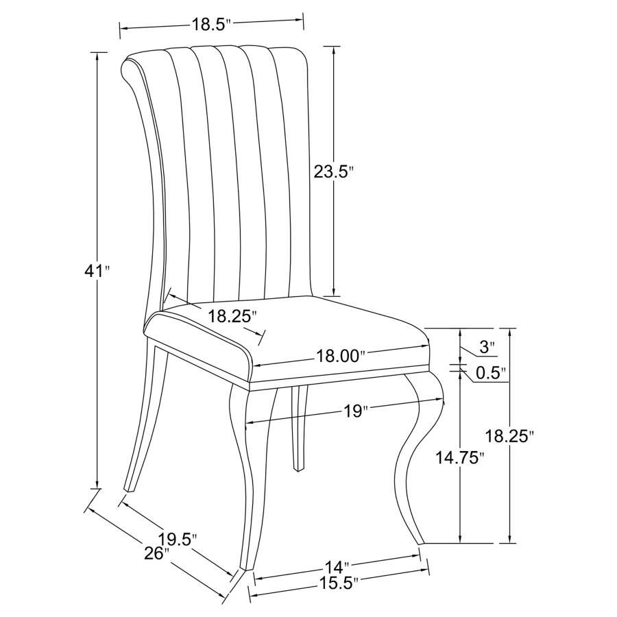 (image for) Carone 5-piece 61" Rectangular White Glass Dining Set Black