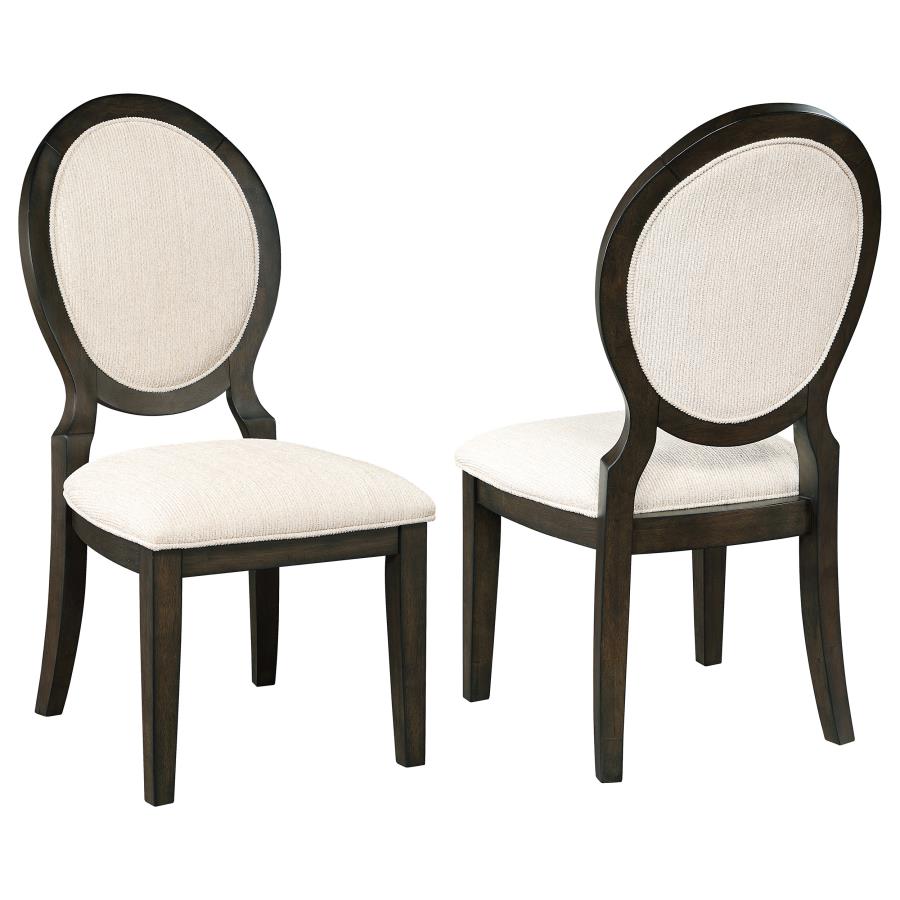 (image for) Twyla Oval Back Dining Side Chair Dark Cocoa (Set of 2)