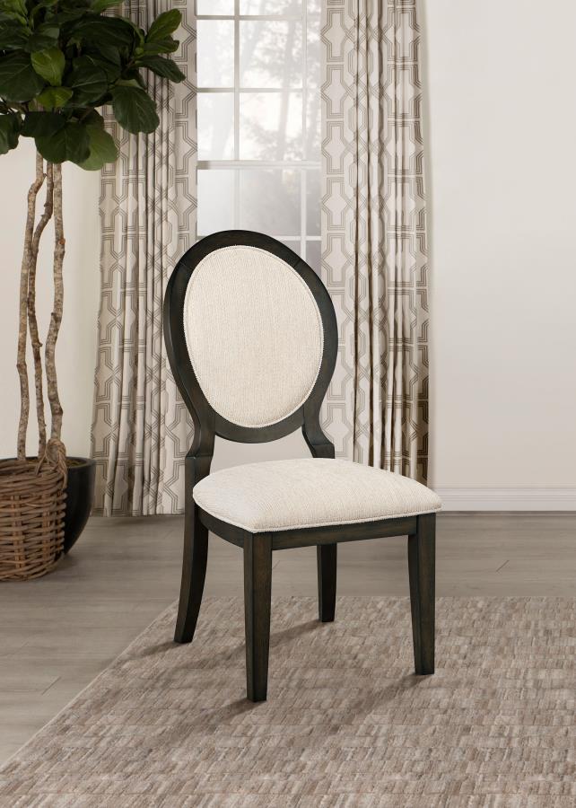 (image for) Twyla Oval Back Dining Side Chair Dark Cocoa (Set of 2)