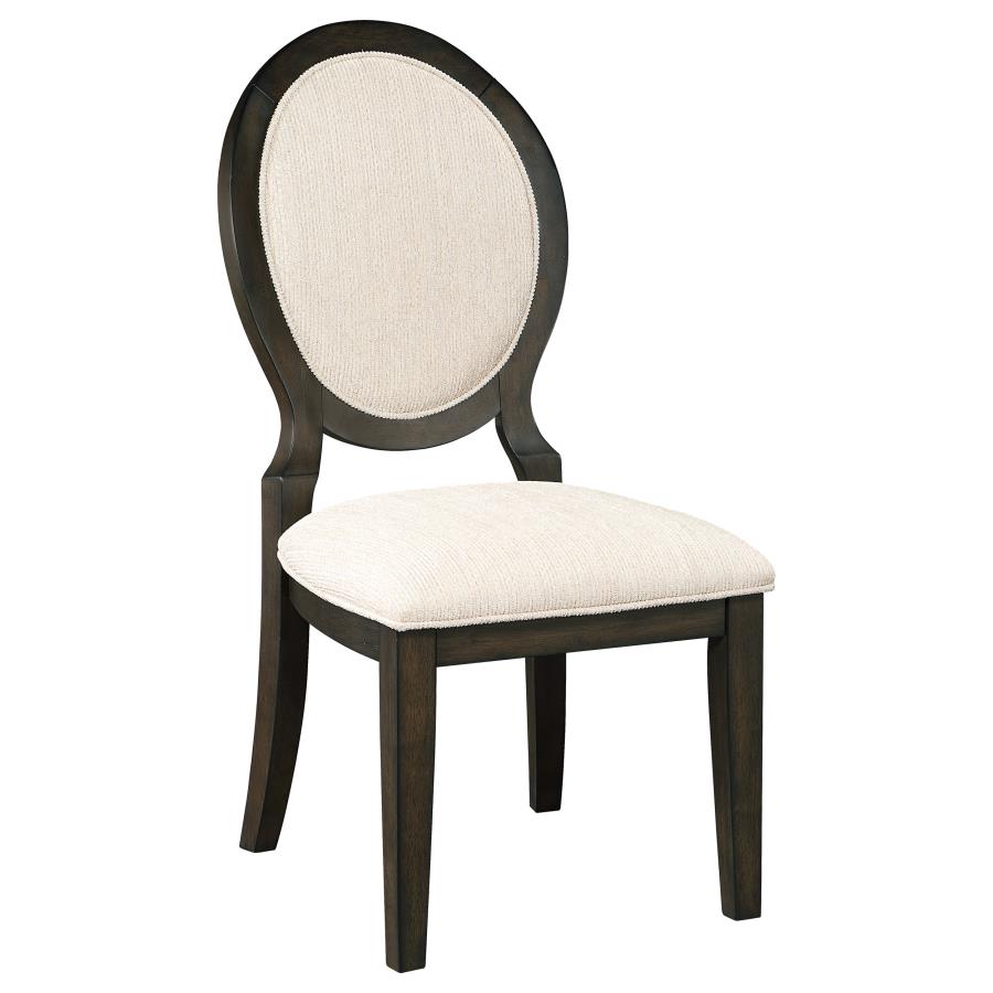 (image for) Twyla Oval Back Dining Side Chair Dark Cocoa (Set of 2)